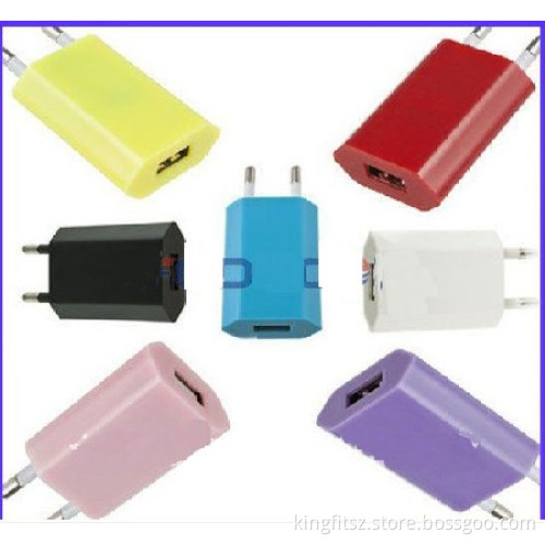 Colorful Travel Wall Adapter EU Plug for iPhone and Samsung